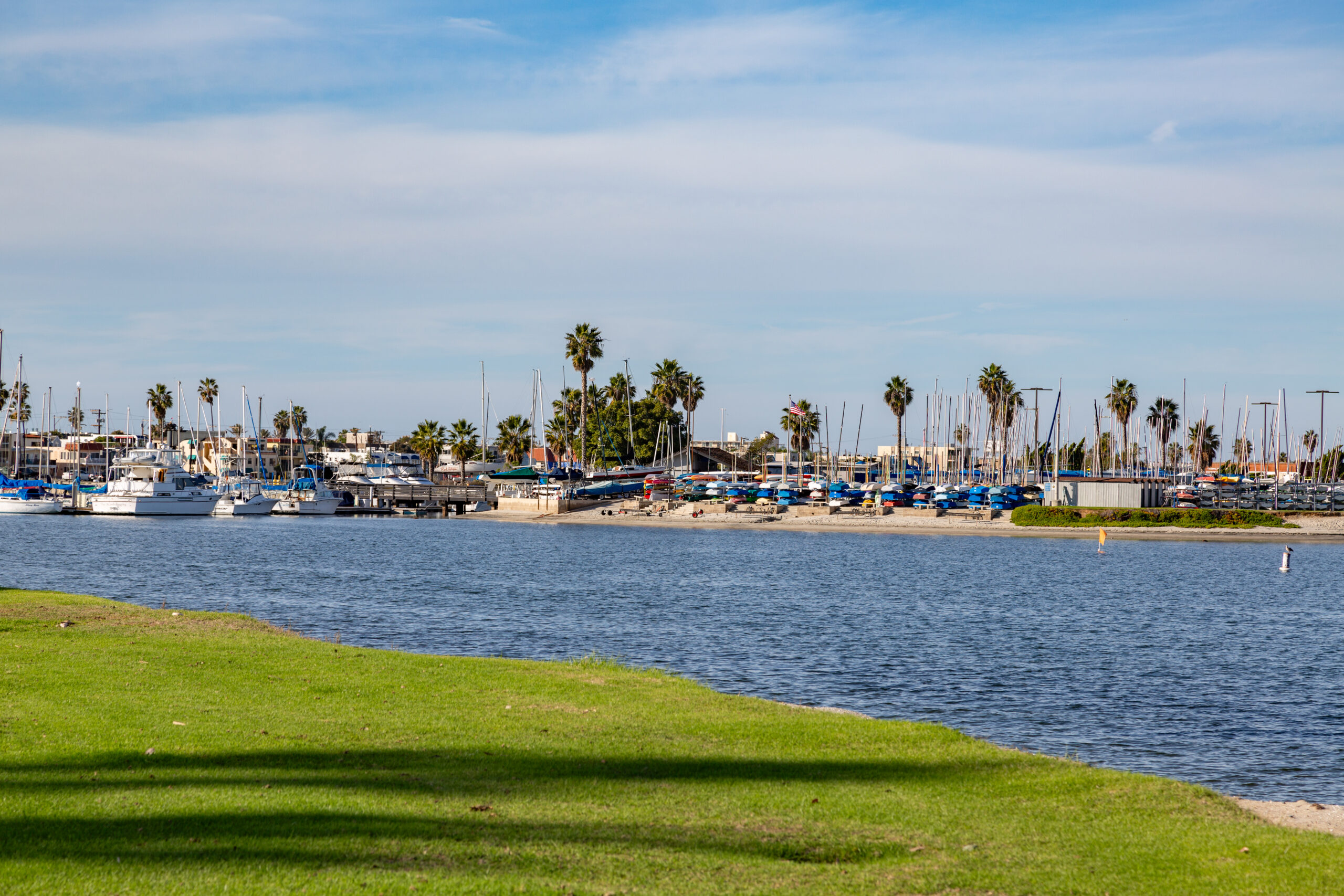 Mission Bay fishing scene, San Diego California
