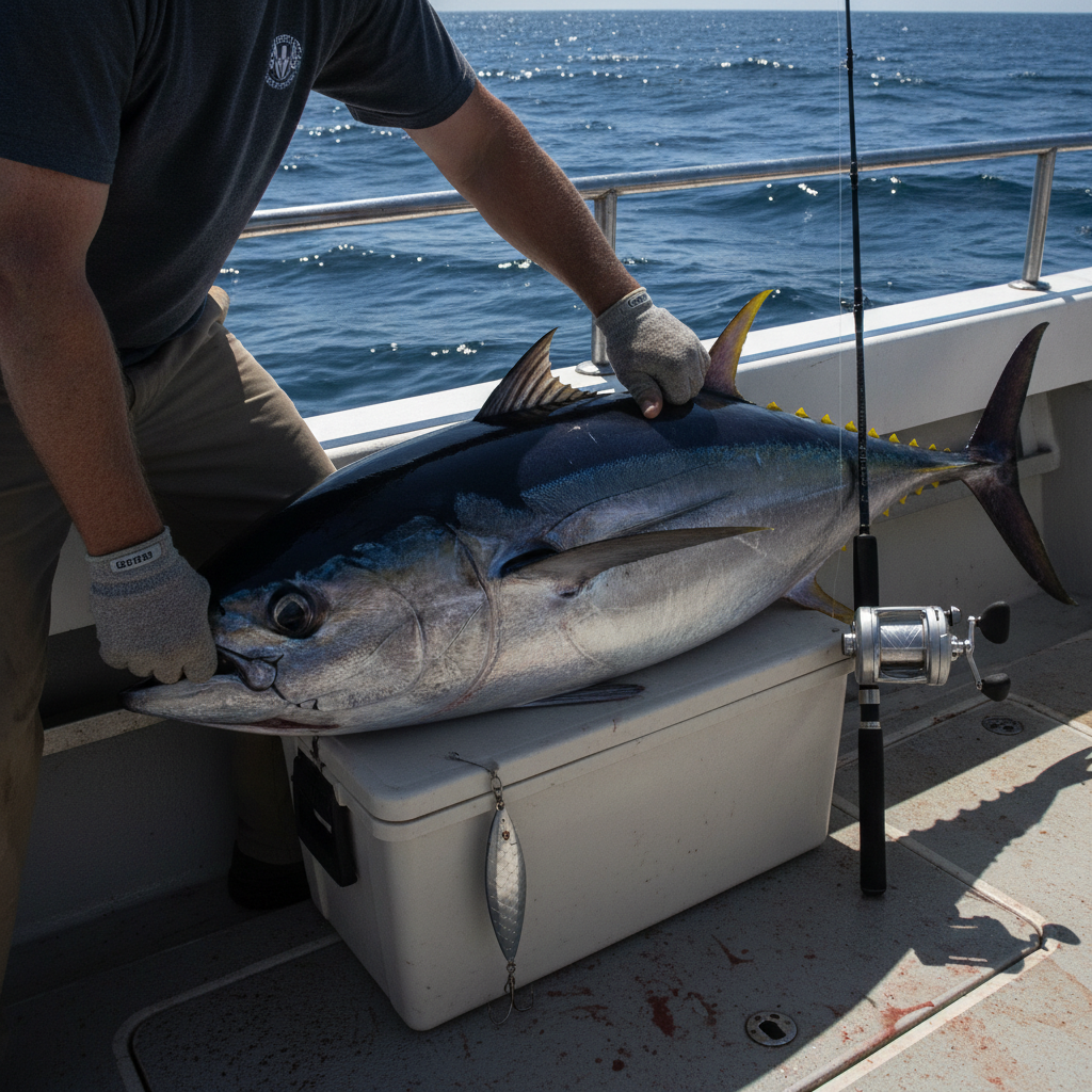 Bluefin tuna landed on a Southern California offshore trip — illustrative photo